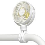 Jisulife LIFE 1 BABY White Octopus Stroller Fan Quiet & Rotatable