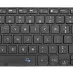 Rii Mini Keyboard Wireless 2.4GHz & Bluetooth with Large Touchpad & Media Keys Stainless Steel RT721