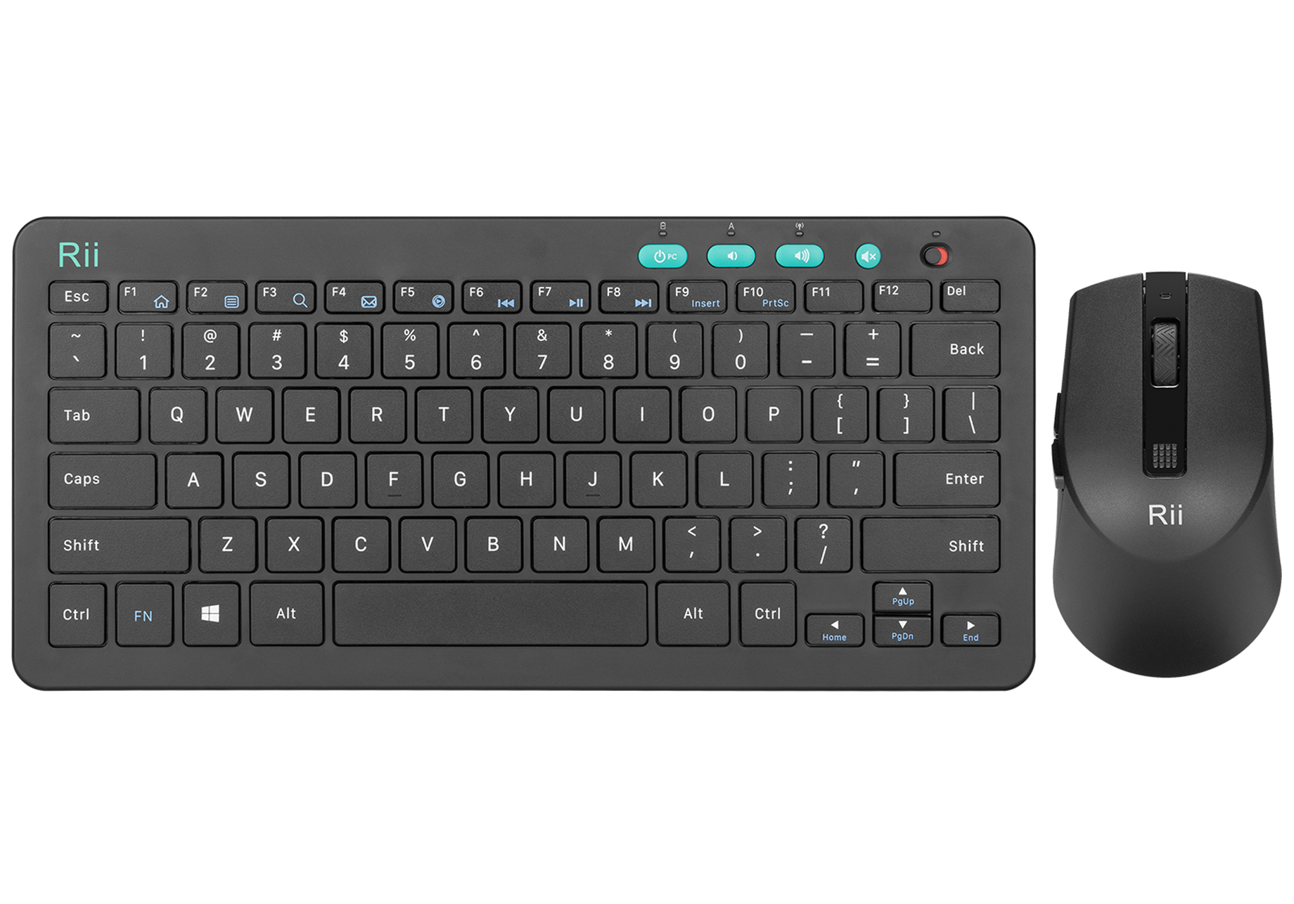 main-rkm709 Rii Keyboard & Mouse Wireless 2.4GHz Combo Compact Size RKM709 - Image 1