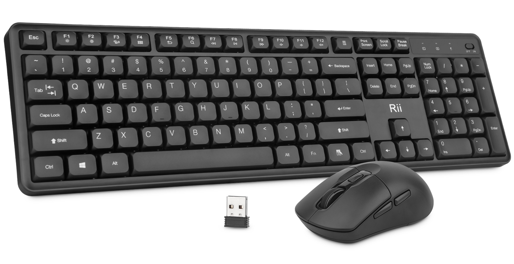 main1_1775544961 Rii Keyboard & Mouse Wireless 2.4GHz Combo Full Sized Silent RK209 - Image 1