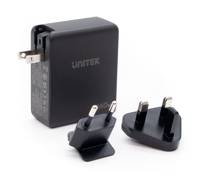 p1115a-4 Unitek P1115A 140W GaN Charger 2xUSB-C 1xUSB-A Max 140W Charging Power - Image 1