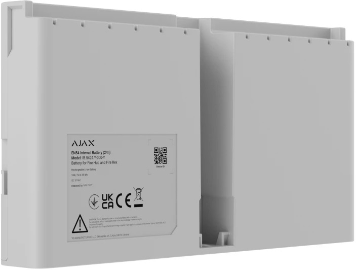 rcoNXBGXz6xc3adLZCevH1tgBd55HWOXECrY6jeE Ajax EN54 Fire Detection Internal Battery For Hub/Rex (24h) White - Image 1