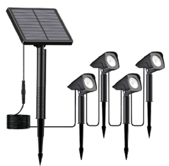 rxsol10009_01.tif_f_1781701704 REXER Outdoor Kit 4x IP65 LED Solar Spotlights with Spike & Panel - Image 1