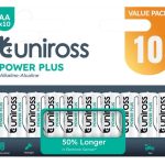 Uniross Alkaline AA Power Plus Value Pack 10 Pcs (New)