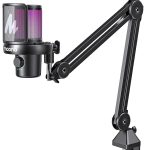 Maono Microphone Boom Arm Condenser Wireless & USB-C 40Hr DM40 Pro S Black