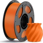 Anycubic PETG Filament Orange 1Kg. Ideal Usage: Mechanical brackets, water bottles, drone parts, and functional outdoor fixtures. Offering high impact resistance, weather durability, and chemical resistance.