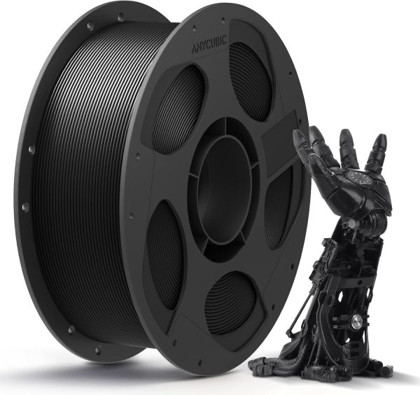Anycubic PLA Basic Filament Black 1Kg. Ideal Usage: Concept models, decorative items, rapid prototypes, and low-stress household gadgets.