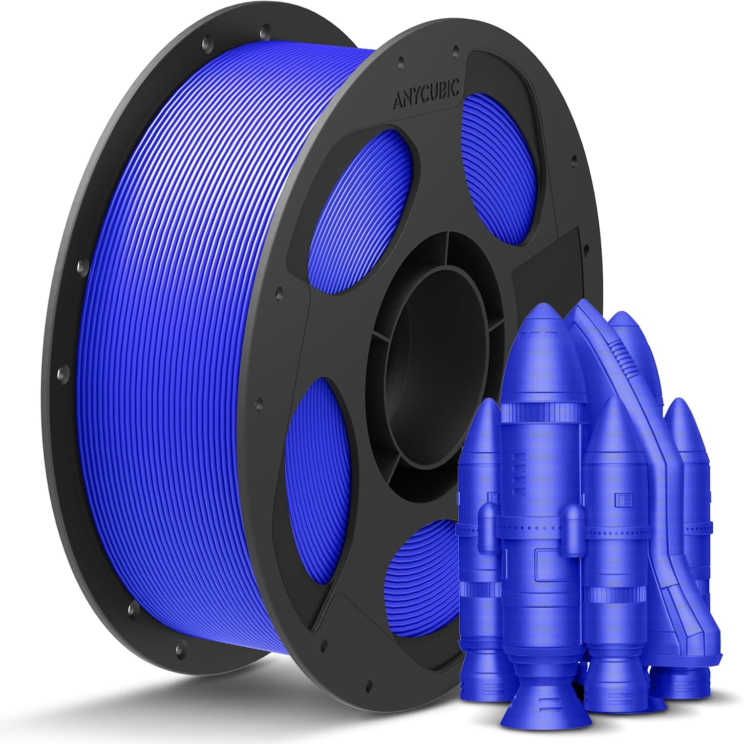 PLA__BLUE Anycubic PLA+ Filament Blue 1Kg. Ideal Usage: Functional prototypes, mechanical parts, durable household gadgets, and brackets or mounts that require more impact resistance than standard PLA can provide. - Image 1