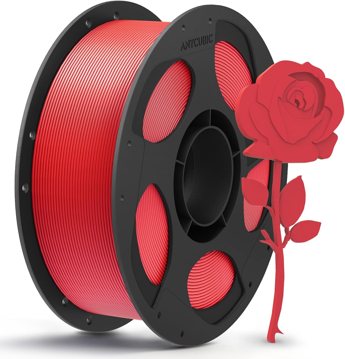 PLA__RED Anycubic PLA+ Filament Red 1Kg. Ideal Usage: Functional prototypes, mechanical parts, durable household gadgets, and brackets or mounts that require more impact resistance than standard PLA can provide. - Image 1