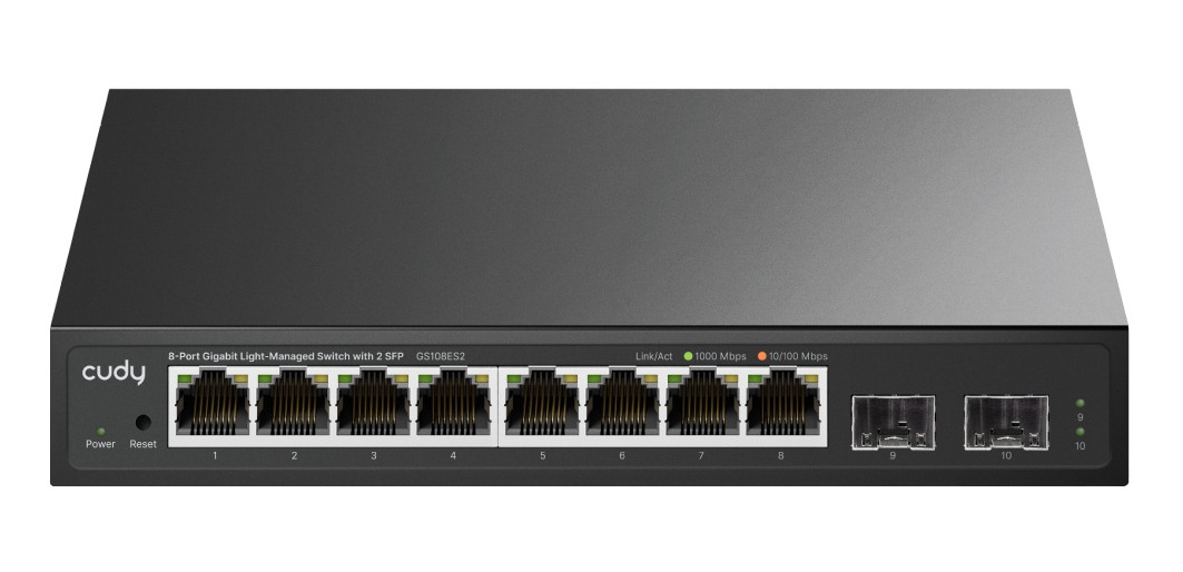 gs108es2-1-0-1 Cudy Switch Gigabit Ethernet Cloud Easy-Managed 8-Port + 2SFP GS108ES2 - Image 1
