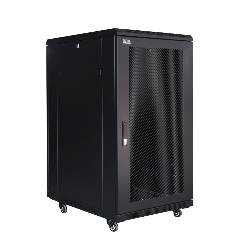 1_1789548598 NETPRO 19'' Floor Cabinet 22U 80cm NP-C22U80P Perf.doors - Image 1
