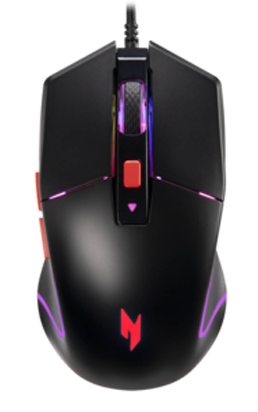 1_1790325190 Acer Nitro Gaming Mouse Wired USB 7200-DPI RGB Black NMW100 - Image 1