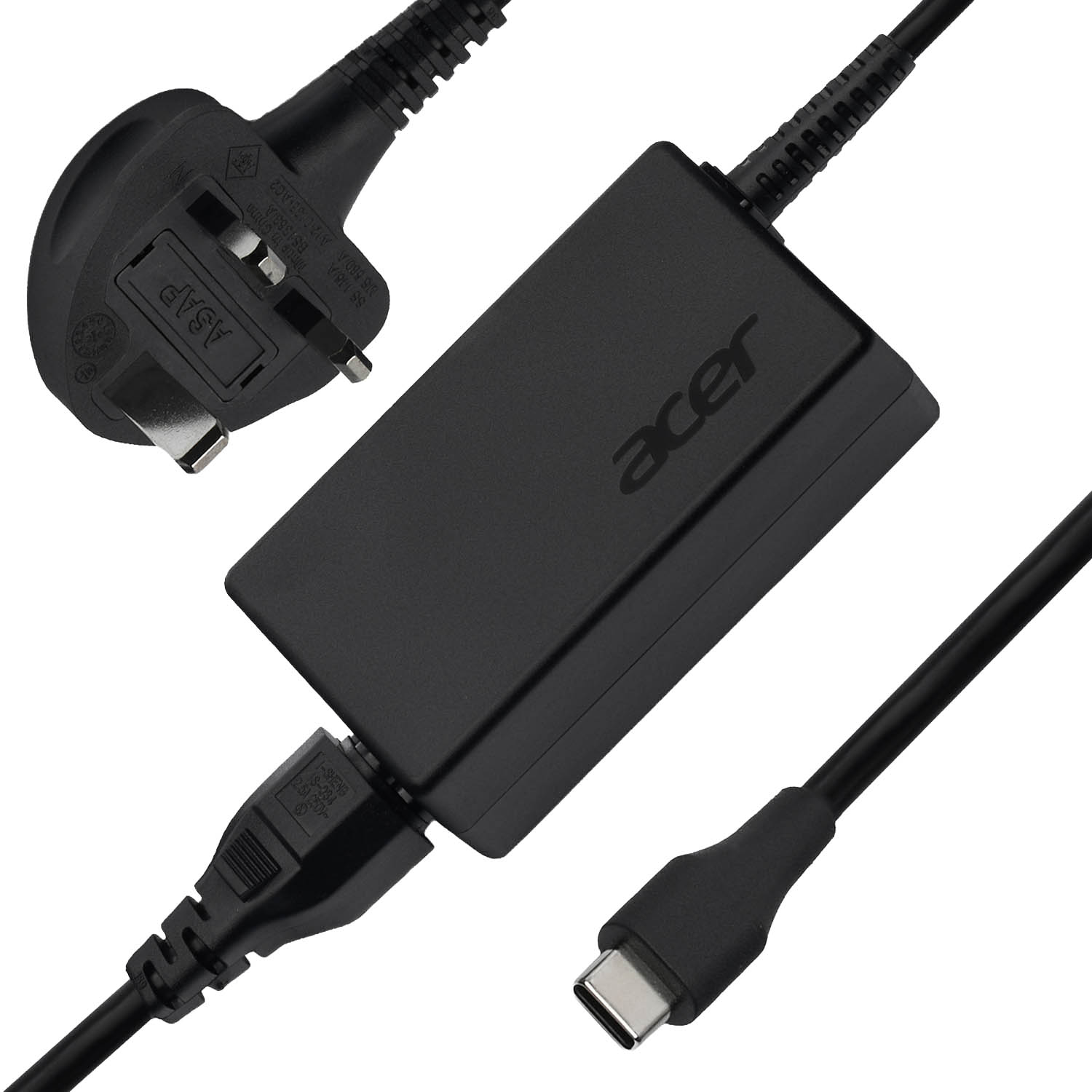 1_1790672179 Acer Laptop Power Adapter 65W Type-C UK Plug APS022 - Image 1