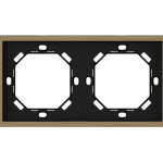 HDL Panel XELENT SERIES Brass Panel Frame 2 Gang