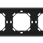 HDL Panel XELENT SERIES Charcoal Grey Panel Frame 3 Gang