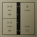 HDL Panel XELENT SERIES Antique Bronze 6 Buttons (Aluminium)