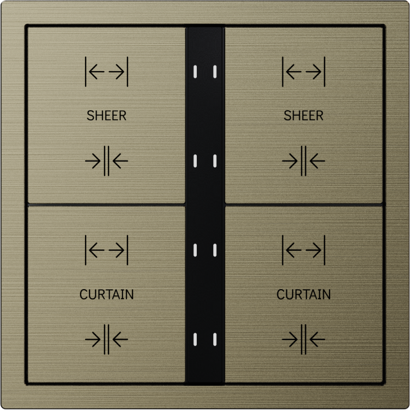 xelent-series-8-button-smart-panel-brushed-aluminum-antique-bronze HDL Panel XELENT SERIES Antique Bronze 8 Buttons (Aluminium) - Image 1