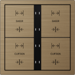 HDL Panel XELENT SERIES Brass 8 Buttons (Aluminium)