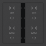 HDL Panel XELENT SERIES Charcoal Grey 8 Buttons (Plastic)