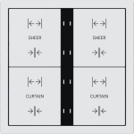 HDL Panel XELENT SERIES Ivory White 8 Buttons (Plastic)